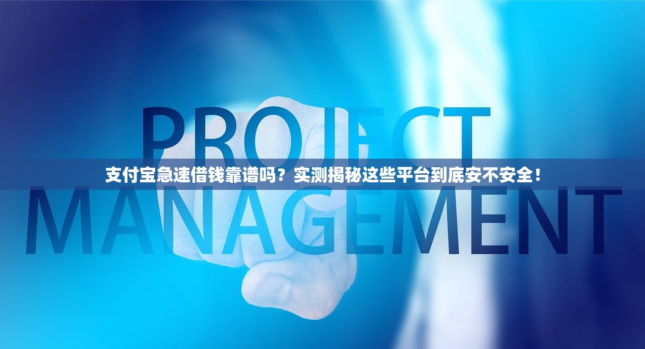 支付宝急速借钱靠谱吗？实测揭秘这些平台到底安不安全！