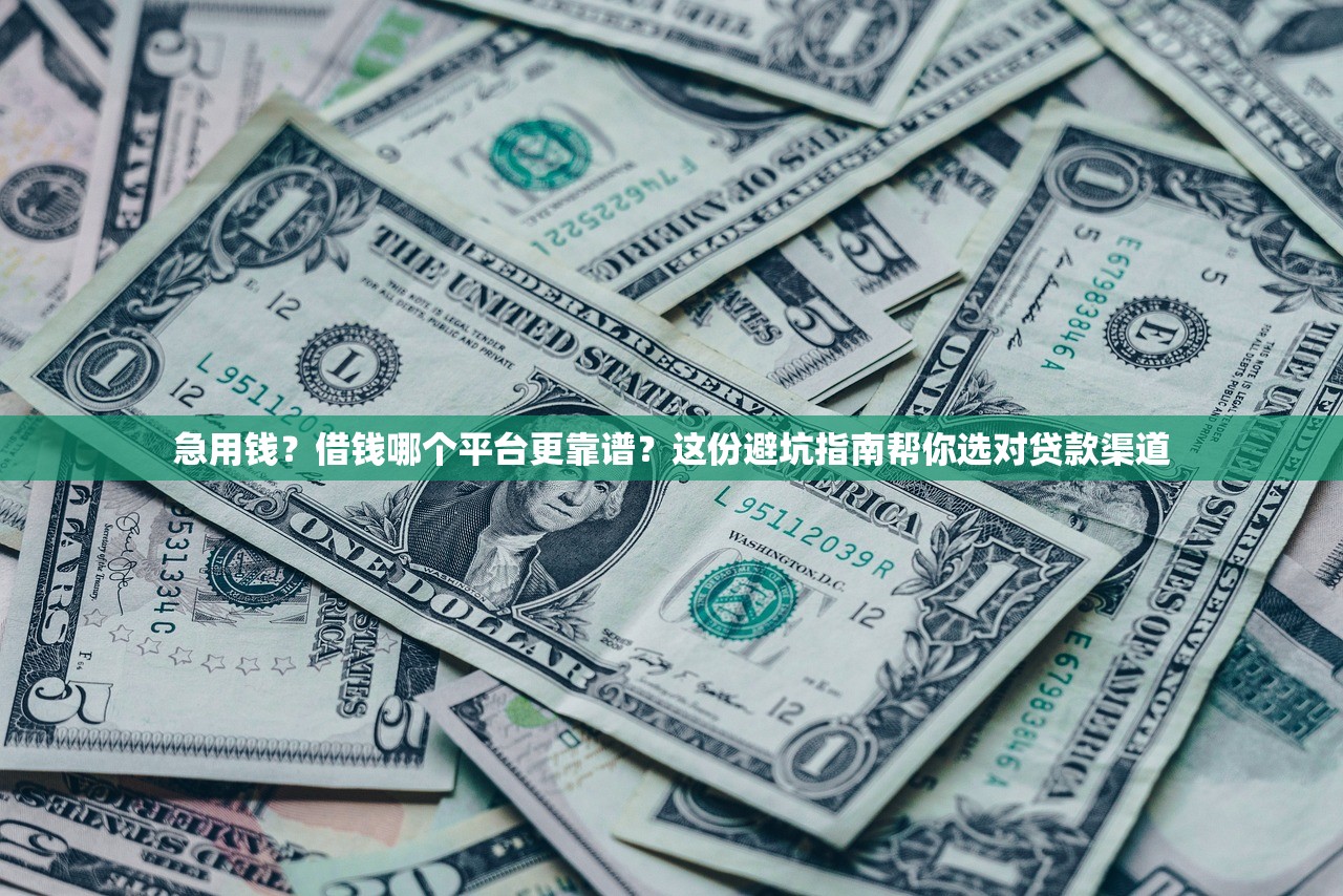 急用钱?借钱哪个平台更靠谱?这份避坑指南帮你选对贷款渠道 急用钱?借钱哪个平台更靠谱?这份避坑指南帮你选对贷款渠道