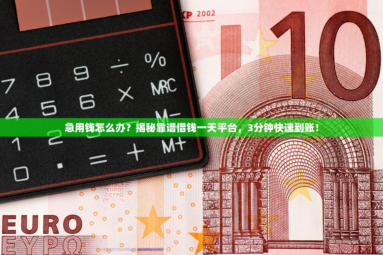 急用钱怎么办？揭秘靠谱借钱一天平台，3分钟快速到账！