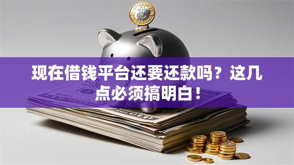 现在借钱平台还要还款吗？这几点必须搞明白！
