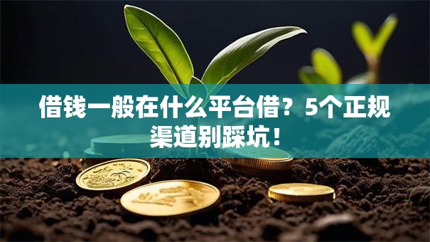 借钱一般在什么平台借？5个正规渠道别踩坑！