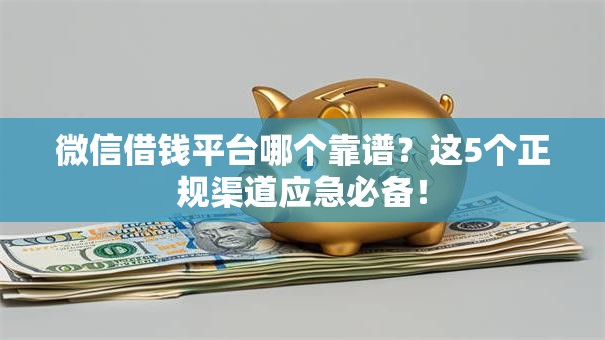 微信借钱平台哪个靠谱？这5个正规渠道应急必备！