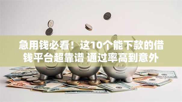 急用钱必看！这10个能下款的借钱平台超靠谱 通过率高到意外