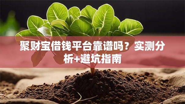 聚财宝借钱平台靠谱吗？实测分析+避坑指南