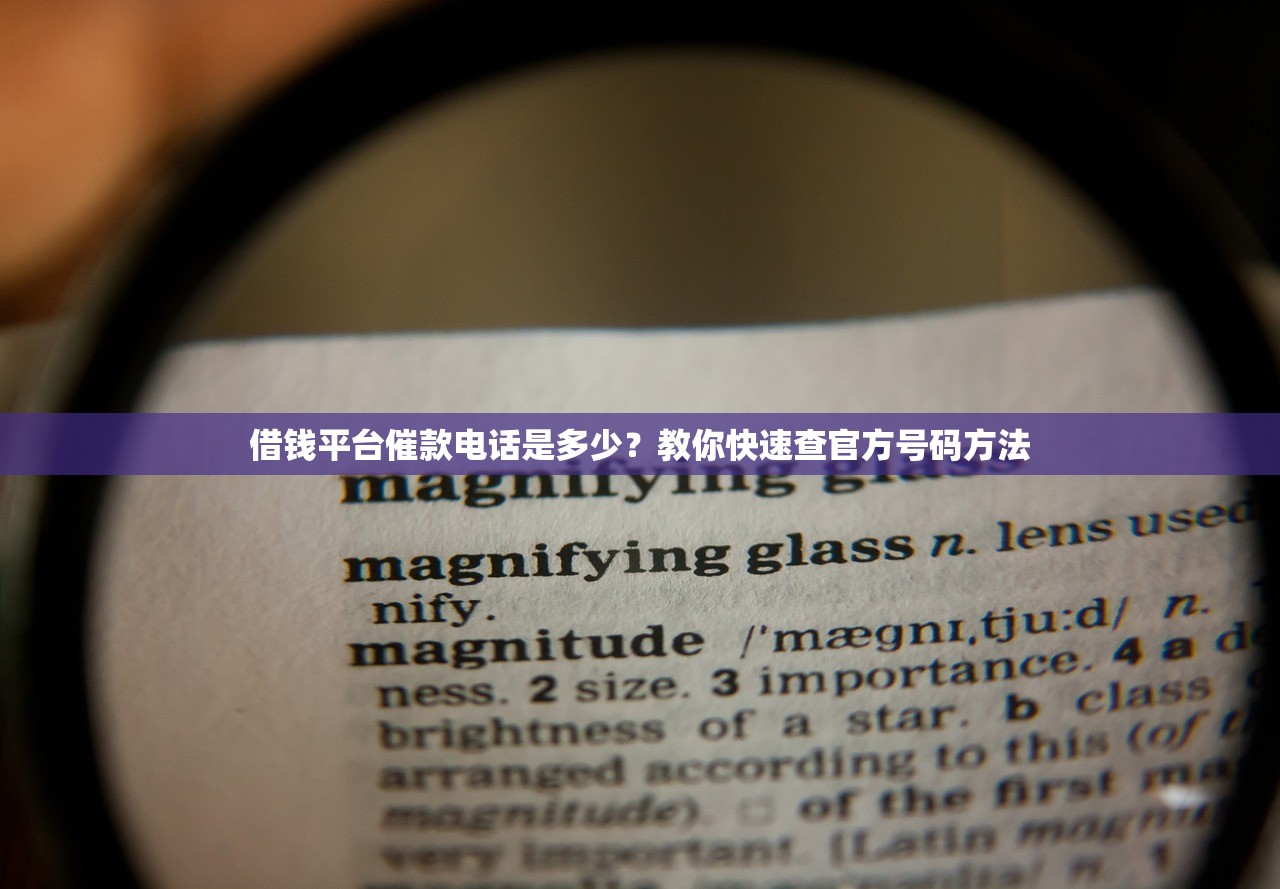 借钱平台催款电话是多少？教你快速查官方号码方法