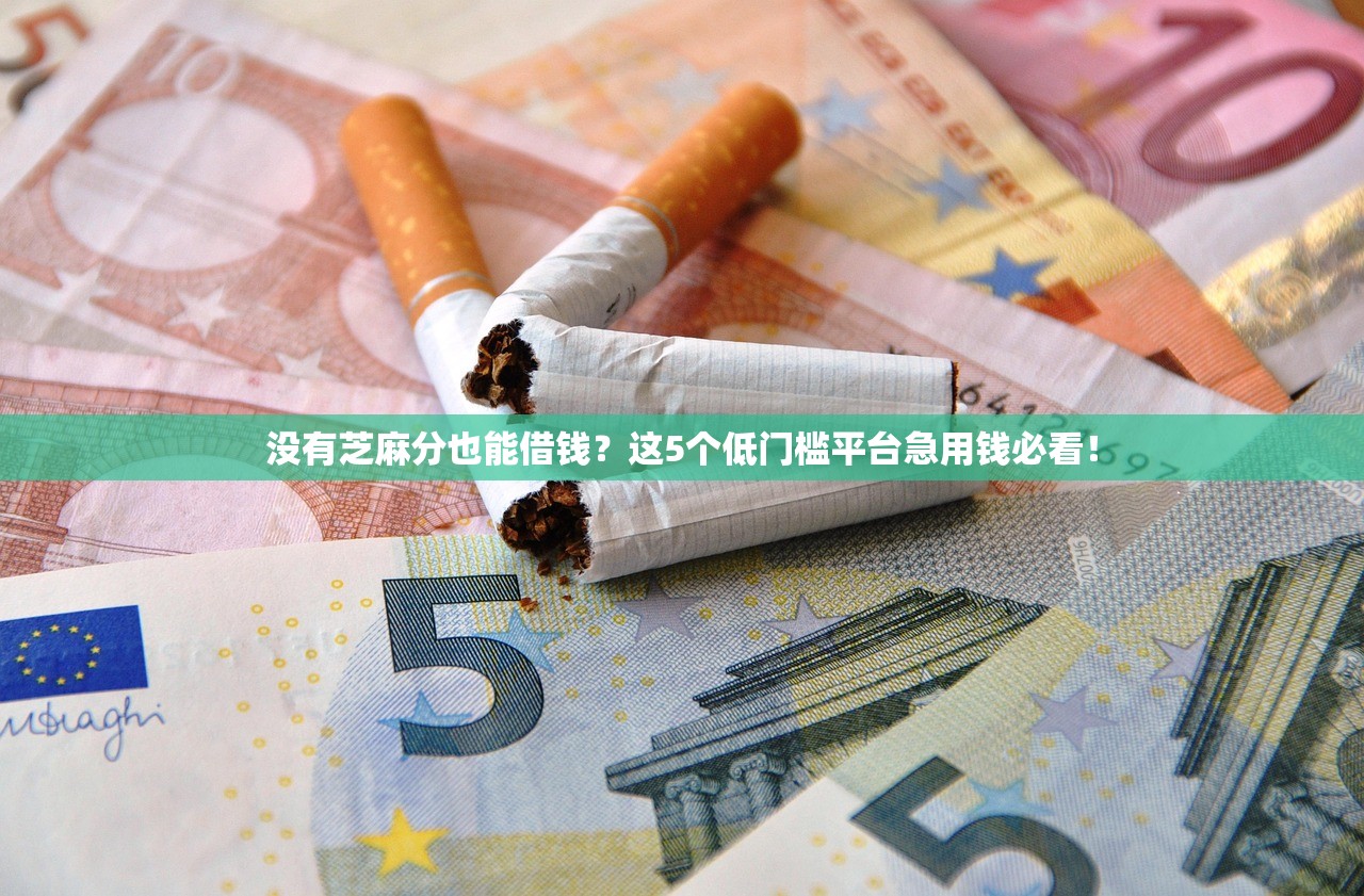 没有芝麻分也能借钱？这5个低门槛平台急用钱必看！
