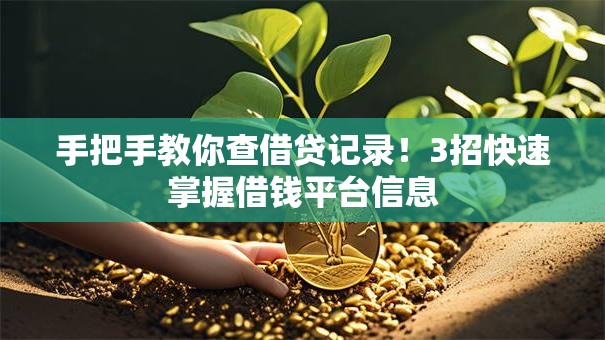 手把手教你查借贷记录！3招快速掌握借钱平台信息