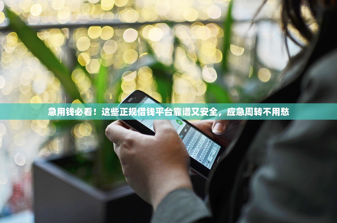 急用钱必看！这些正规借钱平台靠谱又安全，应急周转不用愁