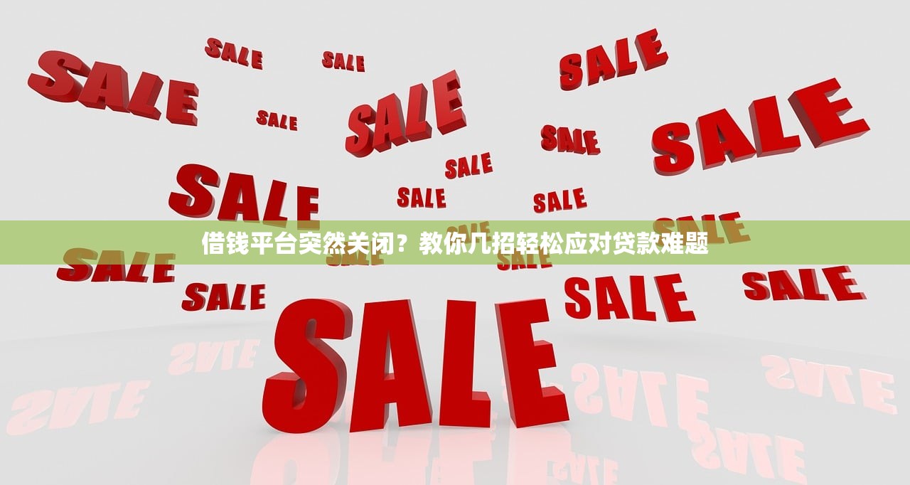 借钱平台突然关闭？教你几招轻松应对贷款难题