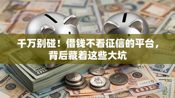 千万别碰！借钱不看征信的平台，背后藏着这些大坑