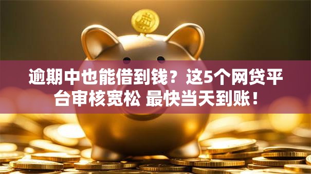 逾期中也能借到钱?这5个网贷平台审核宽松 最快当天到账! 逾期中也能借到钱?这5个网贷平台审核宽松 最快当天到账!