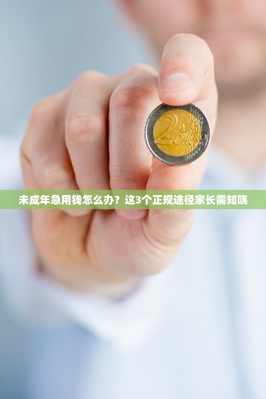 未成年急用钱怎么办？这3个正规途径家长需知晓