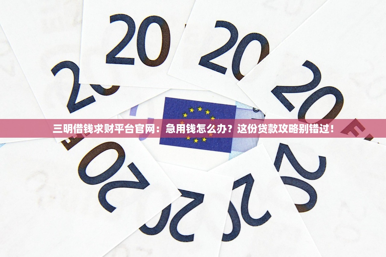 三明借钱求财平台官网：急用钱怎么办？这份贷款攻略别错过！