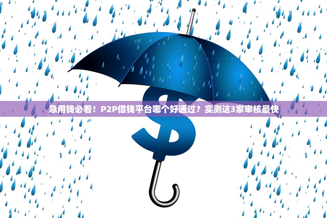 急用钱必看!P2P借钱平台哪个好通过?实测这3家审核最快 急用钱必看!P2P借钱平台哪个好通过?实测这3家审核最快