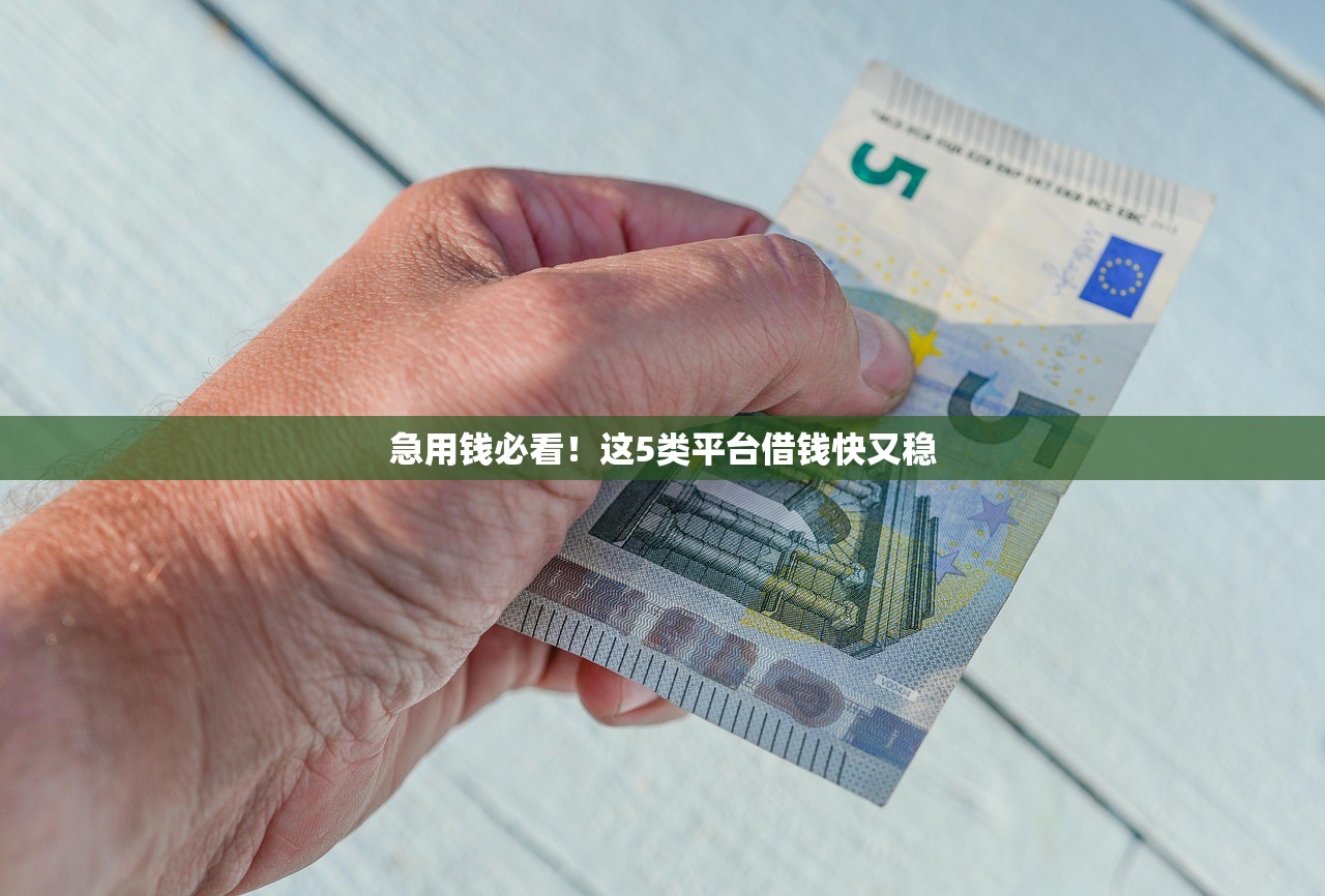 急用钱必看！这5类平台借钱快又稳