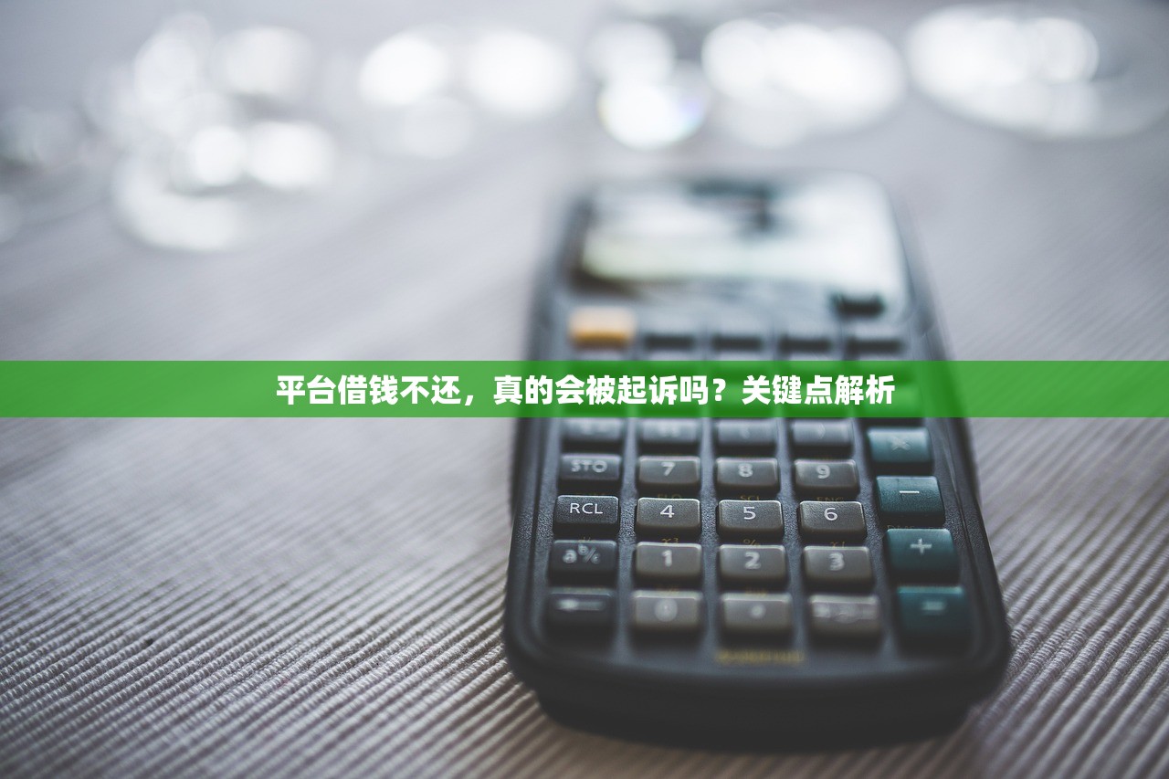 平台借钱不还，真的会被起诉吗？关键点解析