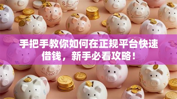 手把手教你如何在正规平台快速借钱，新手必看攻略！