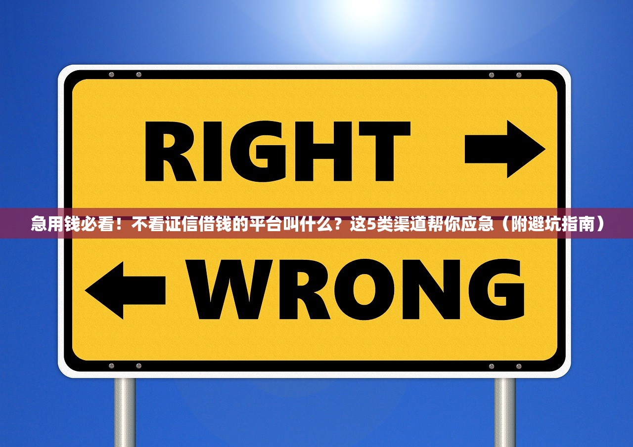 急用钱必看！不看证信借钱的平台叫什么？这5类渠道帮你应急（附避坑指南）