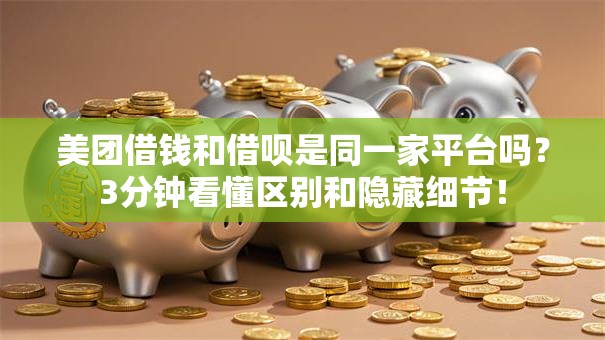 美团借钱和借呗是同一家平台吗？3分钟看懂区别和隐藏细节！