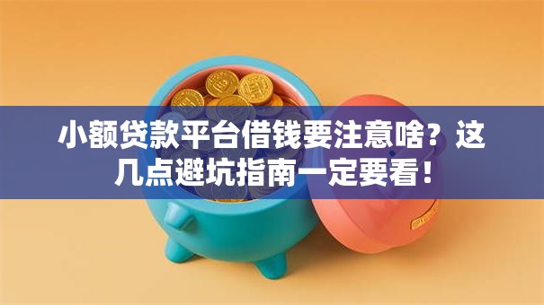 小额贷款平台借钱要注意啥？这几点避坑指南一定要看！