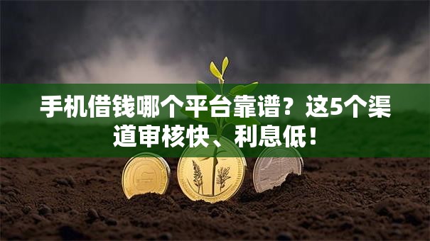 手机借钱哪个平台靠谱?这5个渠道审核快、利息低! 手机借钱哪个平台靠谱?这5个渠道审核快、利息低!