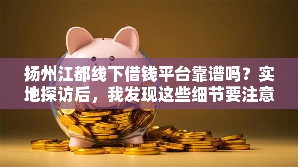 扬州江都线下借钱平台靠谱吗？实地探访后，我发现这些细节要注意！