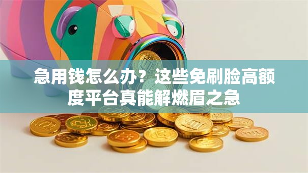 急用钱怎么办?这些免刷脸高额度平台真能解燃眉之急 急用钱怎么办?这些免刷脸高额度平台真能解燃眉之急