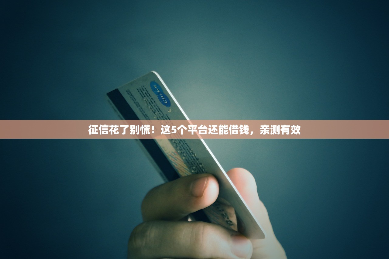 征信花了别慌！这5个平台还能借钱，亲测有效