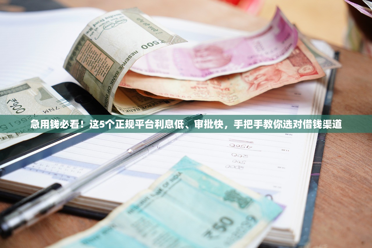 急用钱必看！这5个正规平台利息低、审批快，手把手教你选对借钱渠道
