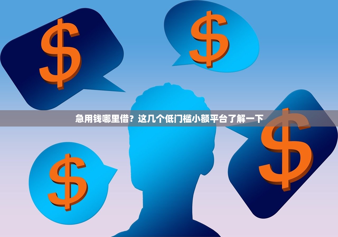 急用钱哪里借？这几个低门槛小额平台了解一下