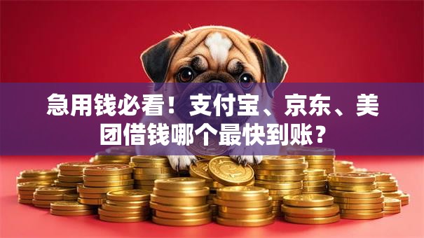 急用钱必看!支付宝、京东、美团借钱哪个最快到账? 急用钱必看!支付宝、京东、美团借钱哪个最快到账?