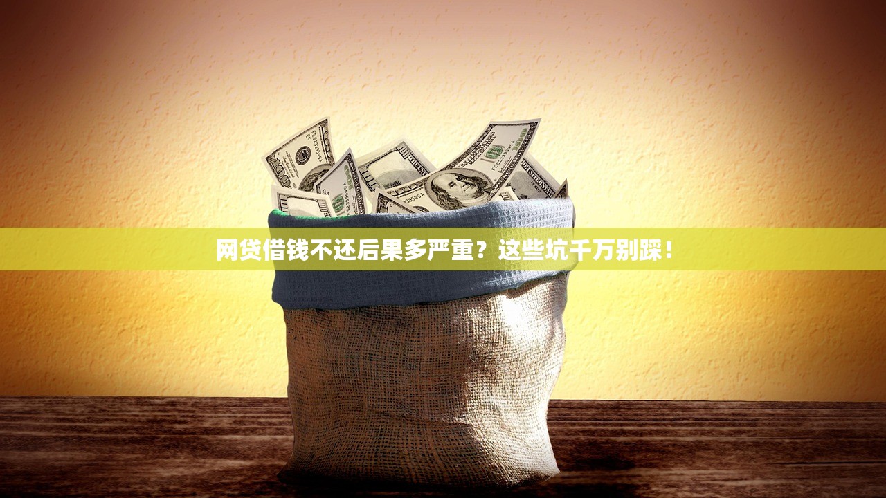 网贷借钱不还后果多严重?这些坑千万别踩! 网贷借钱不还后果多严重?这些坑千万别踩!