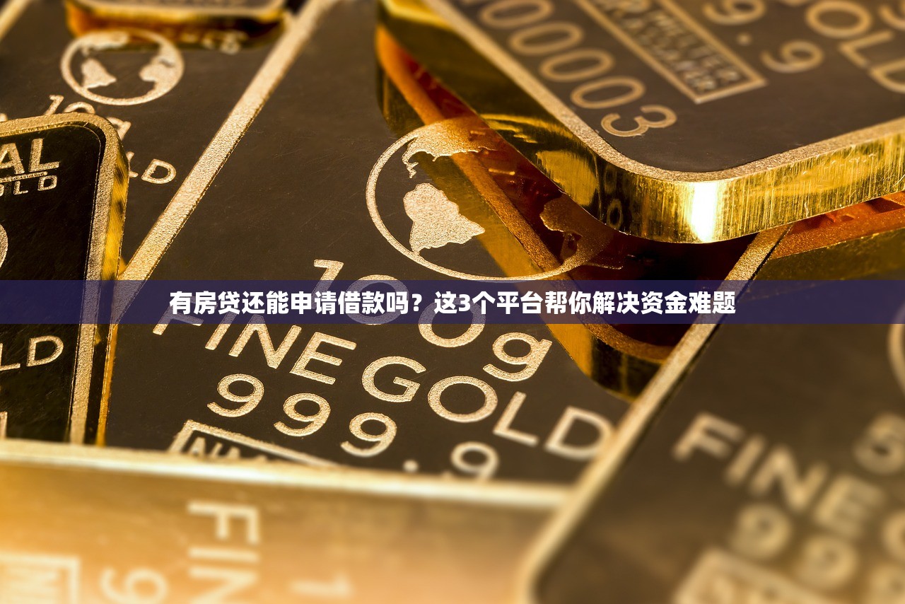 有房贷还能申请借款吗？这3个平台帮你解决资金难题