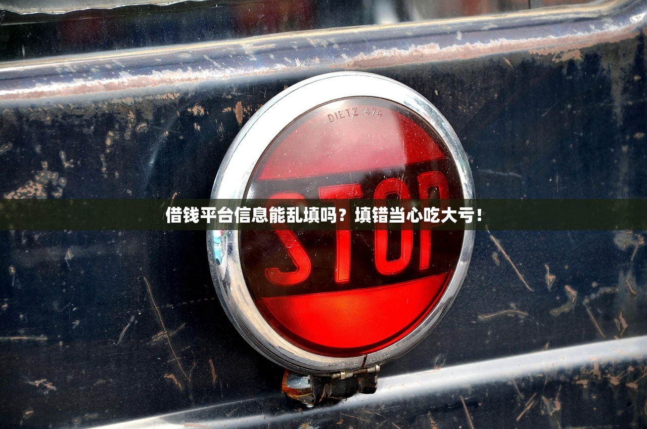 借钱平台信息能乱填吗？填错当心吃大亏！