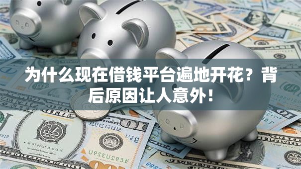 为什么现在借钱平台遍地开花?背后原因让人意外! 为什么现在借钱平台遍地开花?背后原因让人意外!