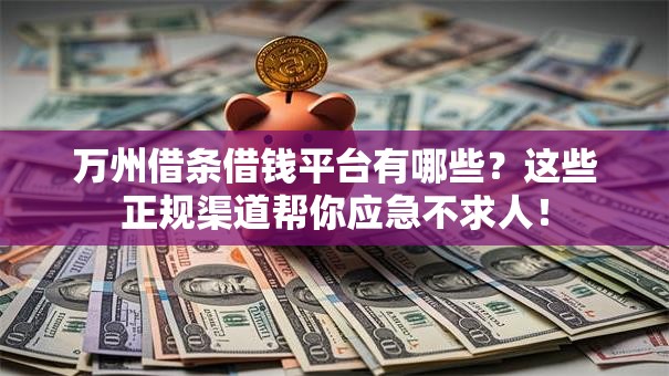 万州借条借钱平台有哪些？这些正规渠道帮你应急不求人！