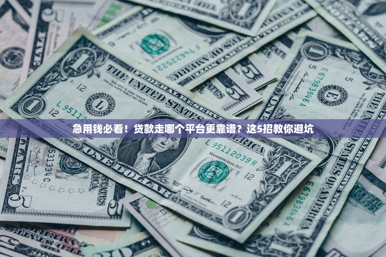急用钱必看！贷款走哪个平台更靠谱？这5招教你避坑