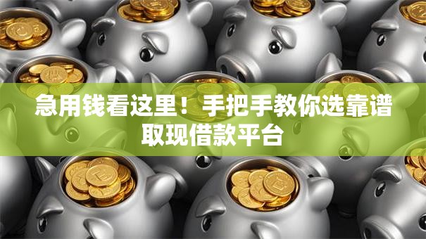 急用钱看这里!手把手教你选靠谱取现借款平台 急用钱看这里!手把手教你选靠谱取现借款平台