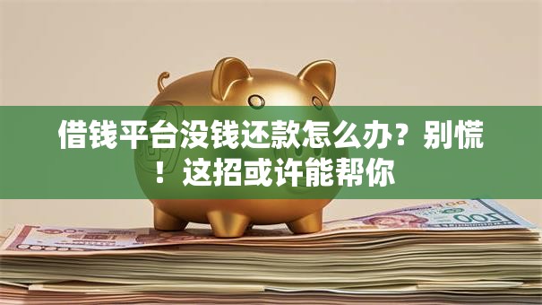 借钱平台没钱还款怎么办？别慌！这招或许能帮你