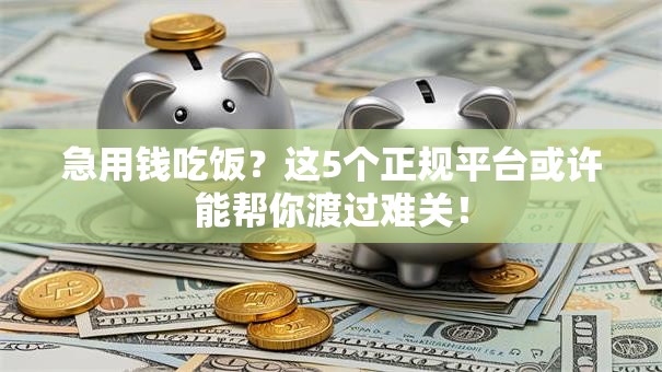 急用钱吃饭？这5个正规平台或许能帮你渡过难关！