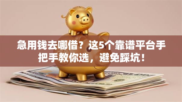 急用钱去哪借?这5个靠谱平台手把手教你选,避免踩坑! 急用钱去哪借?这5个靠谱平台手把手教你选,避免踩坑!