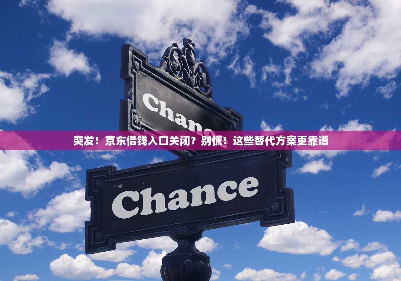 突发！京东借钱入口关闭？别慌！这些替代方案更靠谱