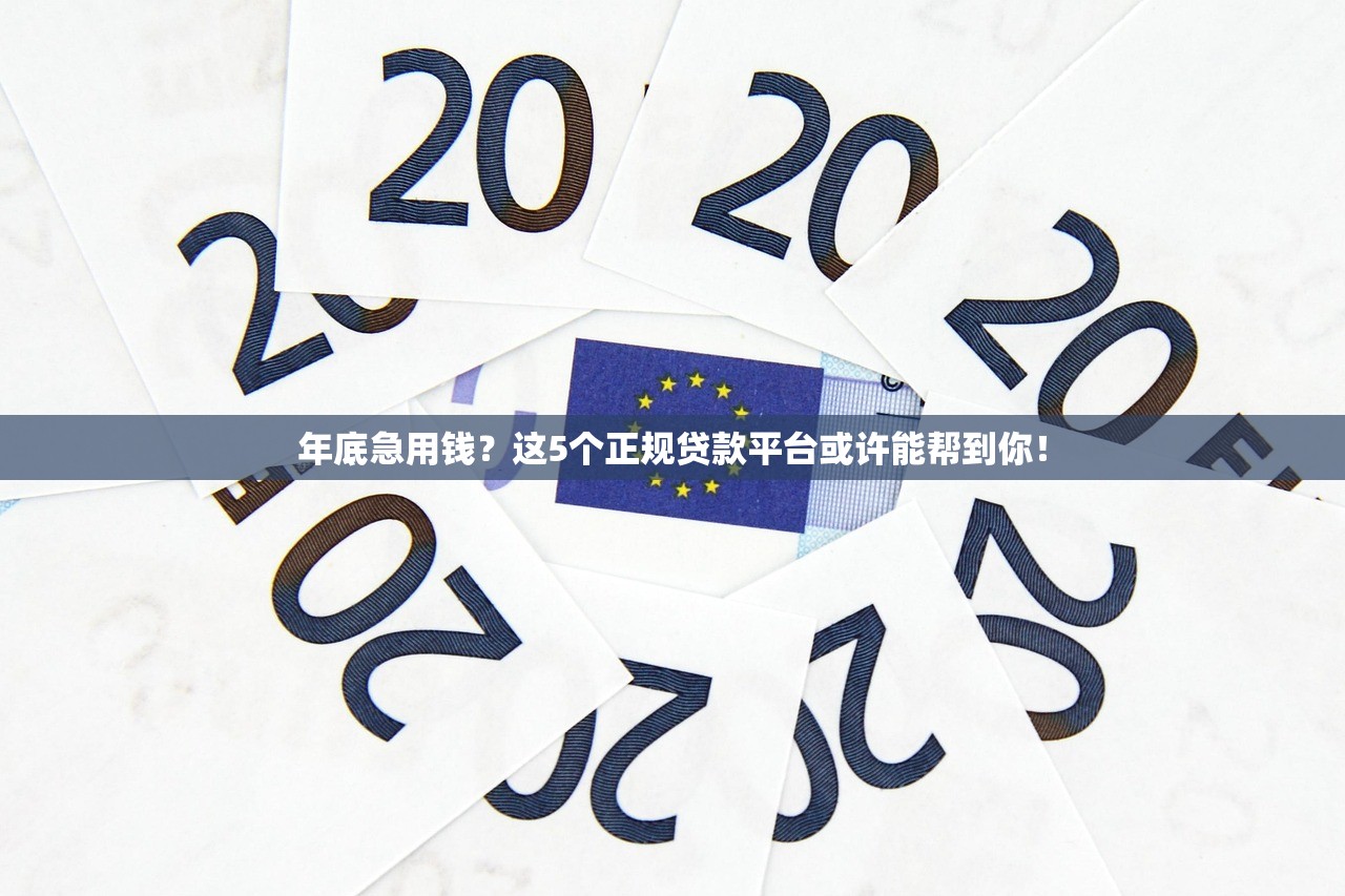 年底急用钱？这5个正规贷款平台或许能帮到你！