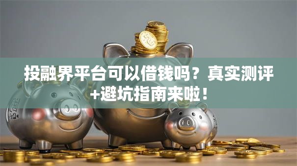 投融界平台可以借钱吗?真实测评+避坑指南来啦! 投融界平台可以借钱吗?真实测评+避坑指南来啦!