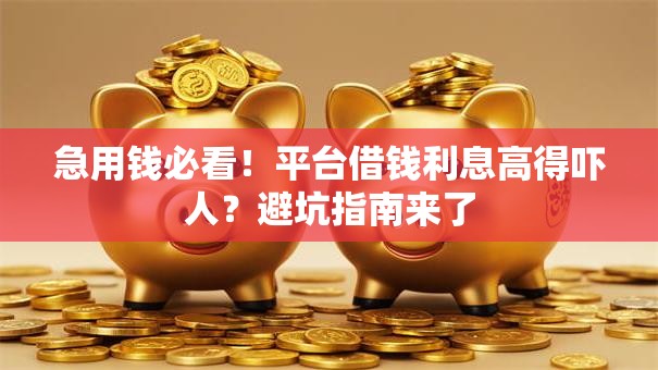 急用钱必看！平台借钱利息高得吓人？避坑指南来了