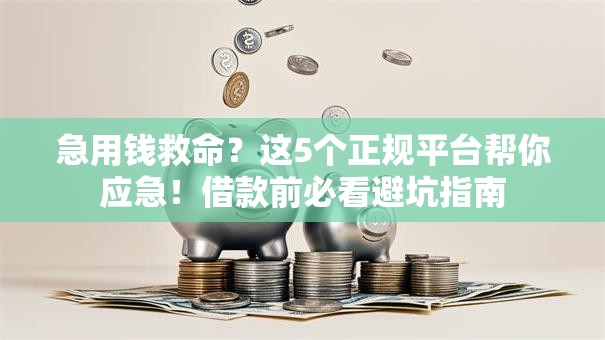 急用钱救命？这5个正规平台帮你应急！借款前必看避坑指南