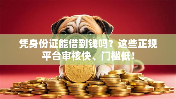 凭身份证能借到钱吗？这些正规平台审核快、门槛低！