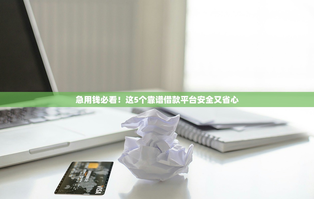 急用钱必看！这5个靠谱借款平台安全又省心