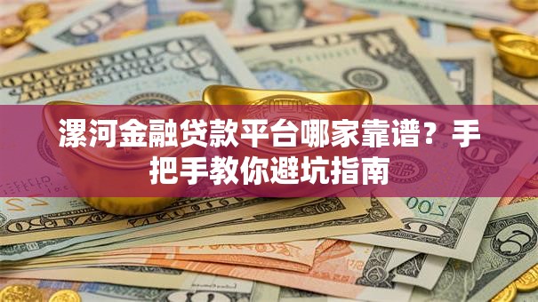 漯河金融贷款平台哪家靠谱？手把手教你避坑指南