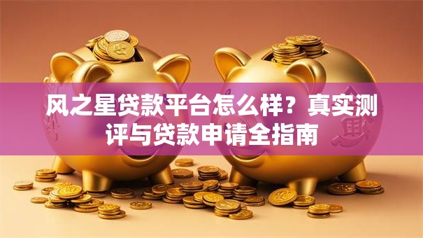 风之星贷款平台怎么样？真实测评与贷款申请全指南